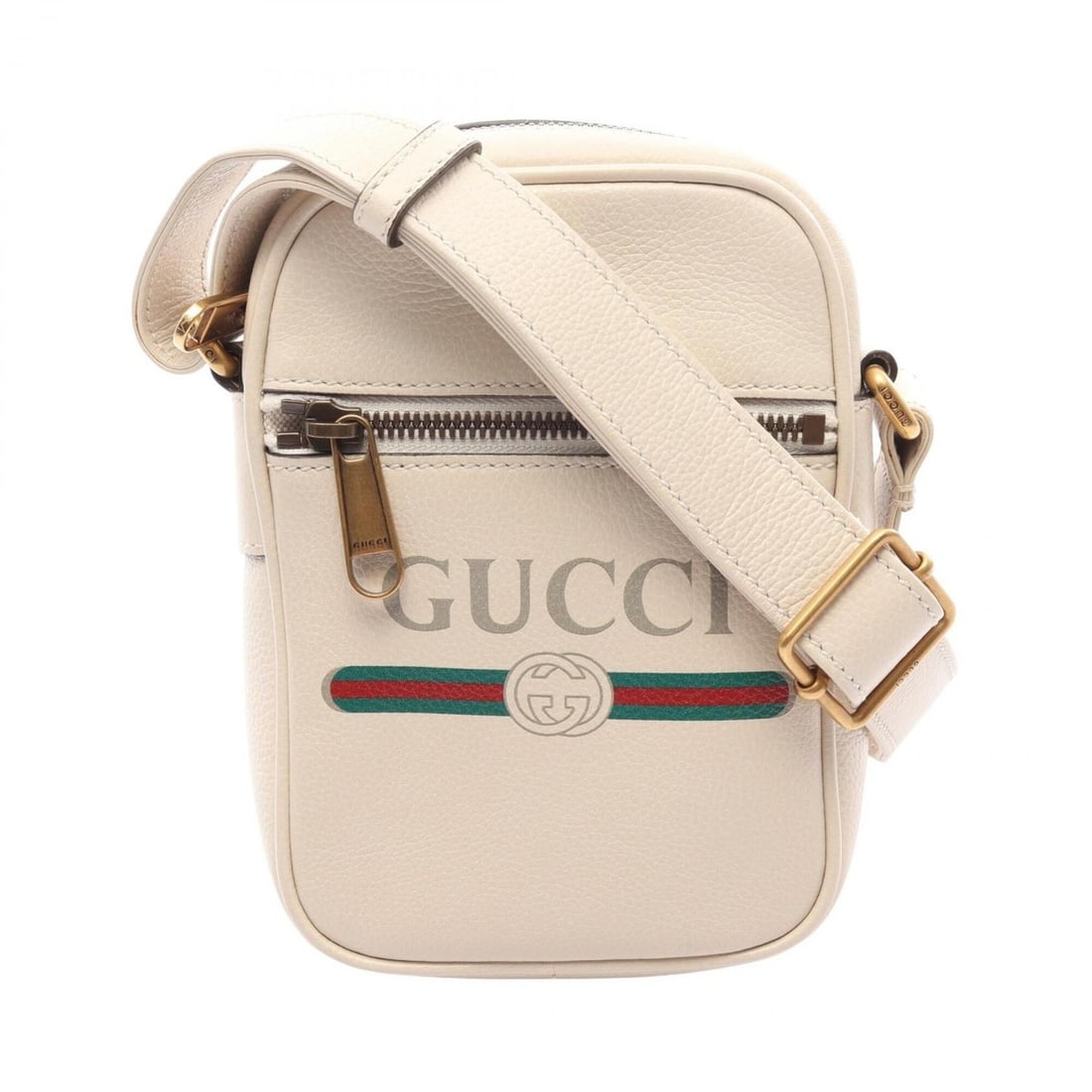 Gucci Webbing Line Shoulder Bag/Handbag, Leather, Men's/Women's, White/Multicolor, 574803: --- Catalog ---Category: SizeSize (HxWxD): 18cm x 12.5cm x 5cm / 7.08'' x 4.92'' x 1.96''Category: DesignType: Handbag, Shoulder bagColor: Multi-color, WhiteGender: Men,WomenMaterial: Leather Category