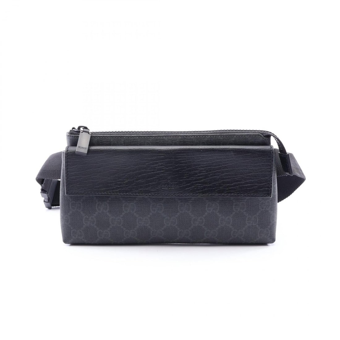 Gucci GG Supreme Waist Bag, Body Handbag, Coated Canvas Leather, Men's & Women's, Black, 161833: --- Catalog ---Category: SizeSize (HxWxD): 12cm x 24cm x 2cm / 4.72'' x 9.44'' x 0.78''Category: DesignType: Fanny pack, HandbagColor: BlackGender: Men,WomenMaterial: PVC , Leather Category: GeneralMP