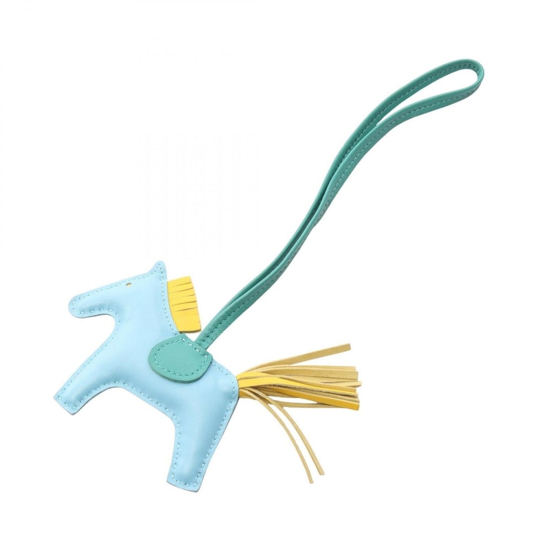 Hermes Rodeo PM Celeste Jaune Naple Vert Charm Accessory Agneau Milo Women's Blue Yellow Green: --- Catalog ---Category: DesignType: Handbag charmColor: Blue, Green, YellowGender: WomenMaterial: Agneau MiloCategory: GeneralBrand: Hermes--- Item List ---Section: ConditionRanking: Rank A Used - A 