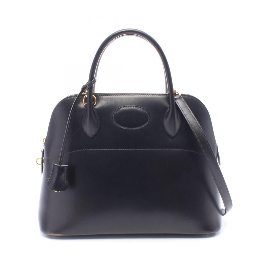 Hermes Bolide 31 2-Way Handbag, Calfskin (Cowhide), Box Calf Leather, Women's, Black (1 of 14)