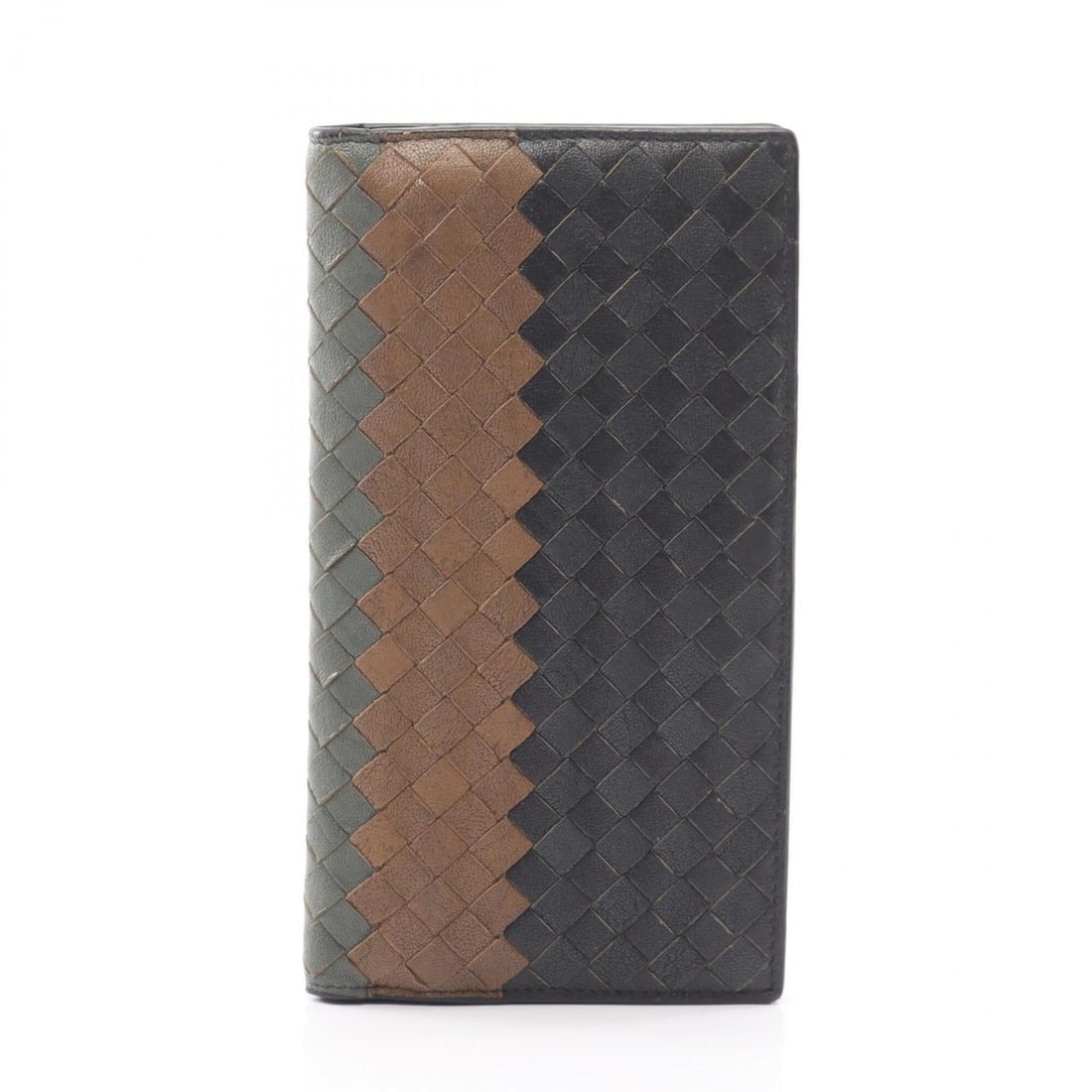 Bottega Veneta Intrecciato Bi-fold Long Wallet, Leather, Men's & Women's, Navy, Beige, Green: --- Catalog ---Category: SizeSize (HxWxD): 18.5cm x 10cm x 1.5cm / 7.28'' x 3.93'' x 0.59''Category: DesignType: Long wallet (bi-fold)Color: Beige, Green, NavyGender: Men,WomenMaterial: Leather Catego