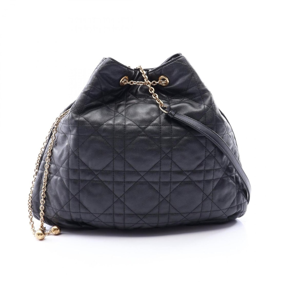 Christian Dior Dior Ami Cannage Shoulder Bag/Handbag, Leather, Women's, Black: --- Catalog ---Category: SizeSize (HxWxD): 31cm x 36cm x 4cm / 12.2'' x 14.17'' x 1.57''Category: DesignType: Handbag, Shoulder bagColor: BlackGender: WomenMaterial: Leather Category: GeneralBrand: Ch