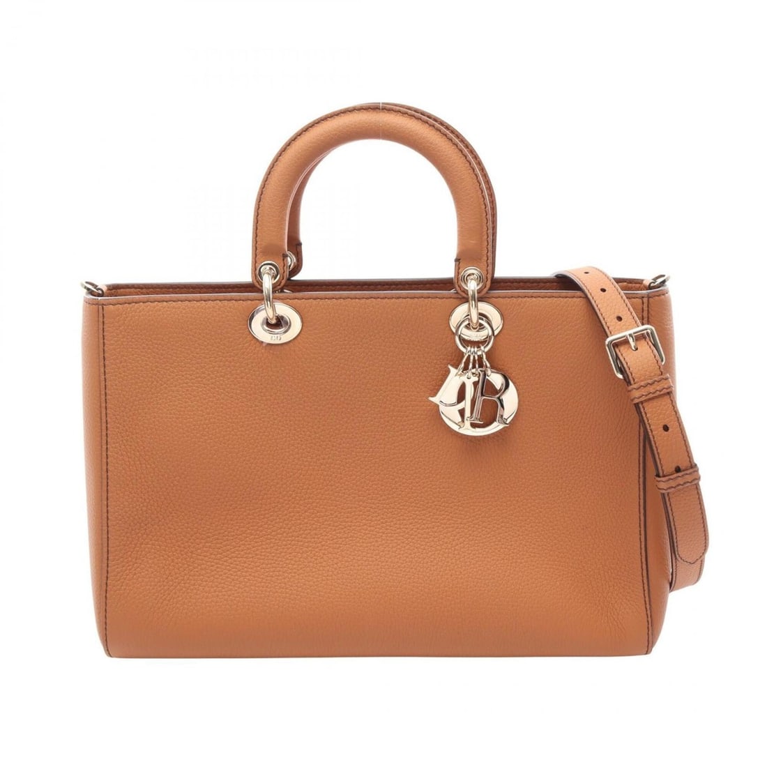 Christian Dior Dior Lady D-Sire Large 2-Way Handbag, Leather, Women's, Brown: --- Catalog ---Category: SizeSize (HxWxD): 24cm x 35cm x 14cm / 9.44'' x 13.77'' x 5.51''Category: DesignType: HandbagColor: BrownGender: WomenMaterial: Leather Category: GeneralBrand: Christian Dior-