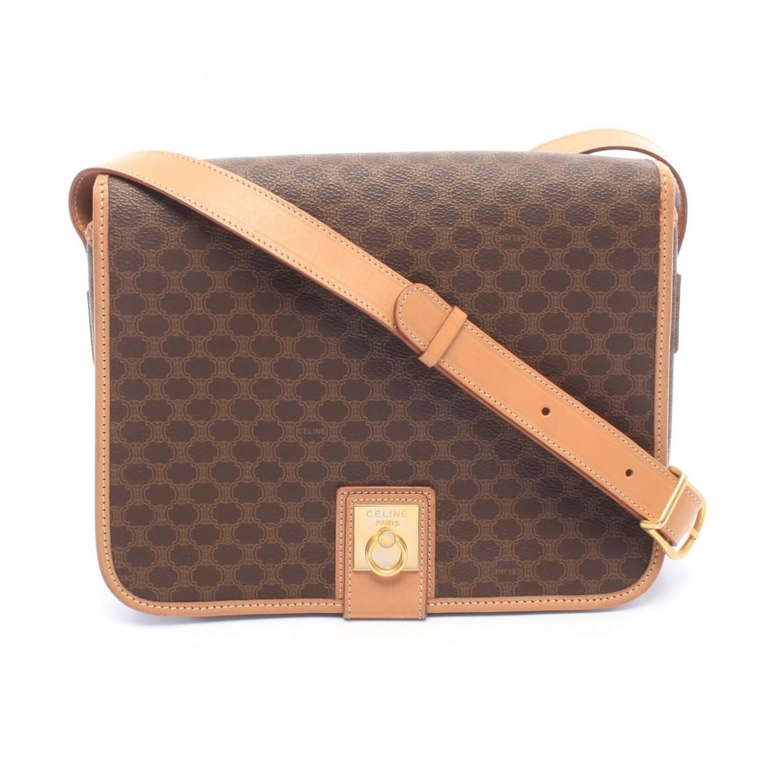 Celine Macadam Shoulder Bag/Handbag, Coated Canvas and Leather, Women's, Brown (1 of 11)