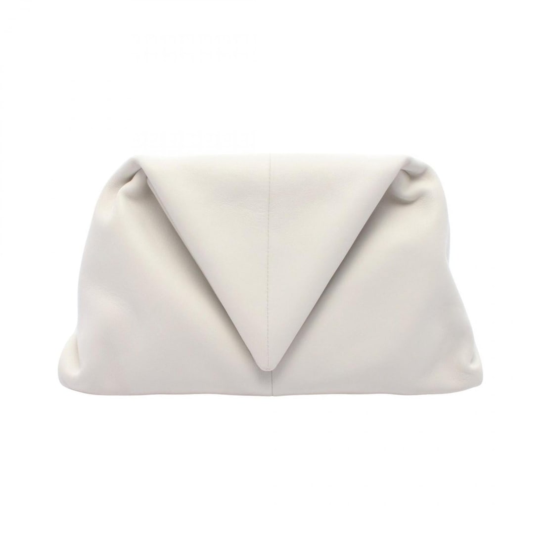 Bottega Veneta Triangle Flap Second Bag Clutch Handbag Leather Women's White 622712: --- Catalog ---Category: SizeSize (HxWxD): 18cm x 33cm x 10cm / 7.08'' x 12.99'' x 3.93''Strap Length: 17cm / 6.69''Category: DesignType: Clutch bag, HandbagColor: WhiteGender: WomenMaterial: Leather 