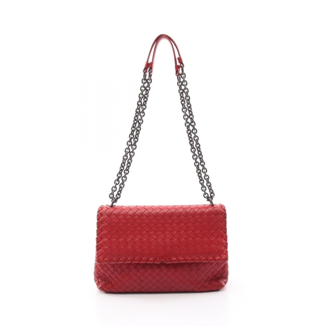 Bottega Veneta Small Olympia Shoulder Bag/Handbag, Leather, Women's, Red, 386498: --- Catalog ---Category: SizeSize (HxWxD): 17cm x 25cm x 8.5cm / 6.69'' x 9.84'' x 3.34''Category: DesignType: Handbag, Shoulder bagColor: Red colorGender: WomenMaterial: Leather Category: GeneralBran
