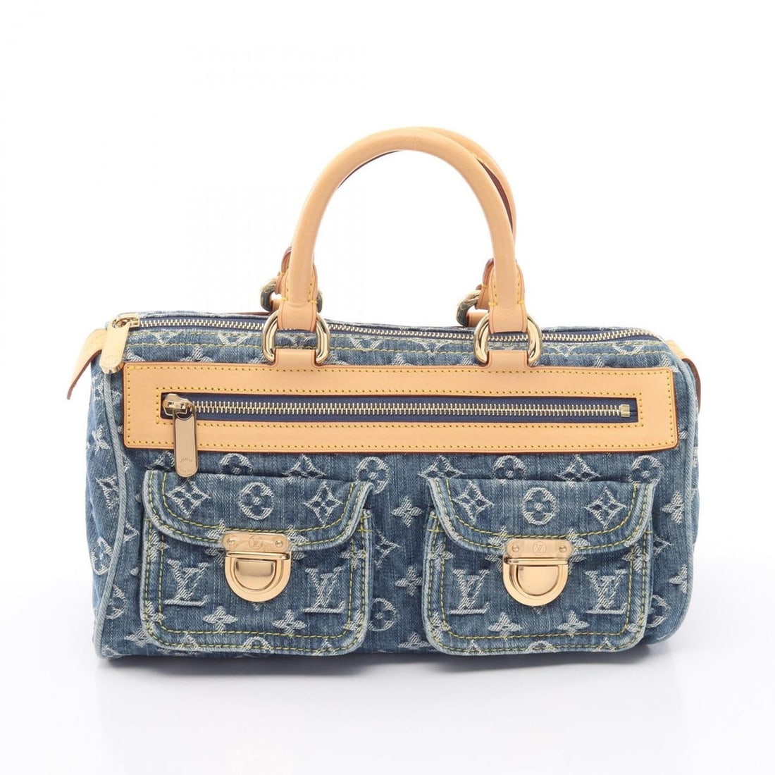 Louis Vuitton Neo Speedy Handbag, Denim Leather, Monogram Denim, Women's, Blue, M95019: --- Catalog ---Category: SizeSize (HxWxD): 17cm x 31cm x 16cm / 6.69'' x 12.2'' x 6.29''Category: DesignType: HandbagColor: BlueGender: WomenMaterial: Monogram Denim Category: GeneralMPN: M95019Brand: