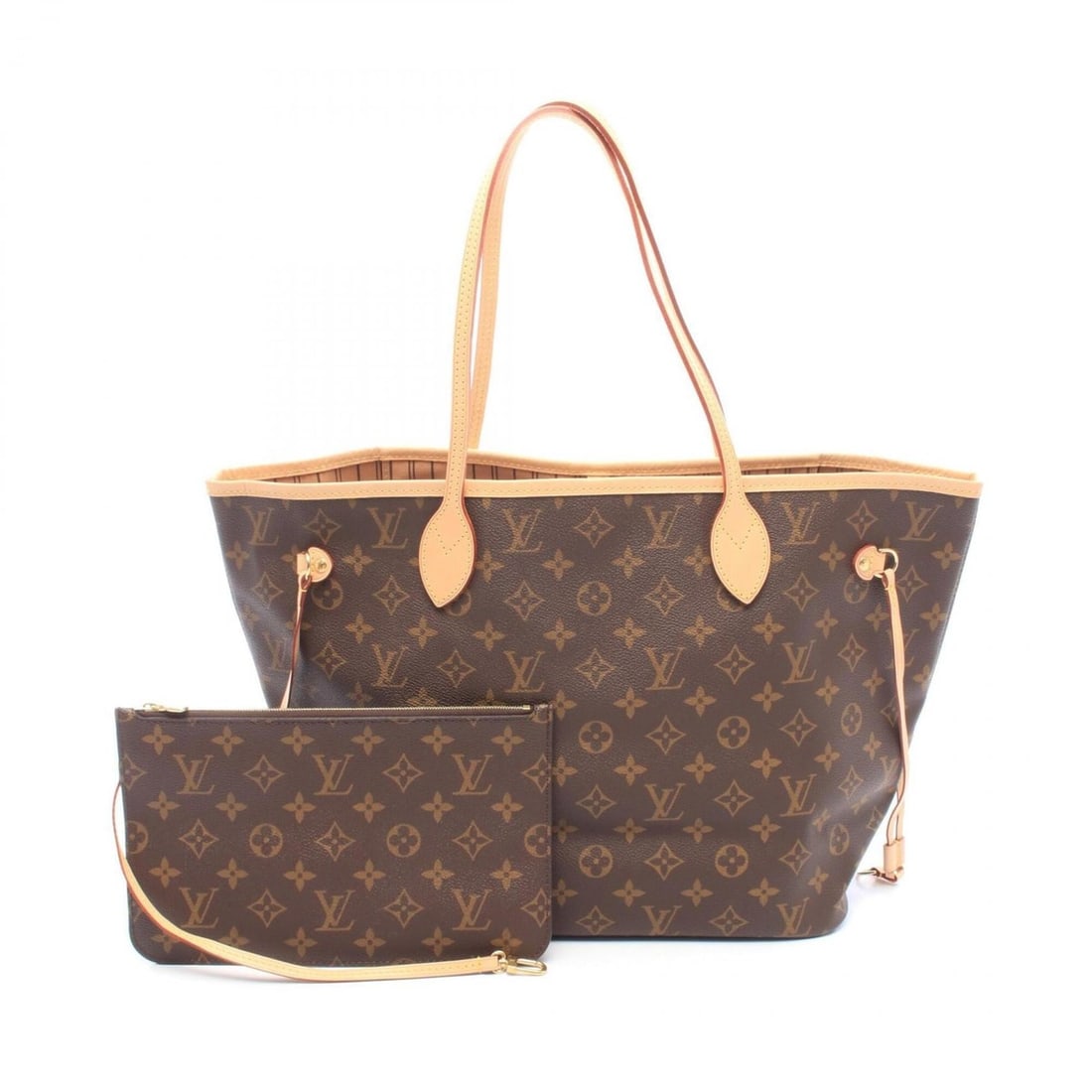 Louis Vuitton Neverfull MM Monogram Tote Bag Handbag, Coated Canvas and Leather, Pattern, Women's, (1 of 13)
