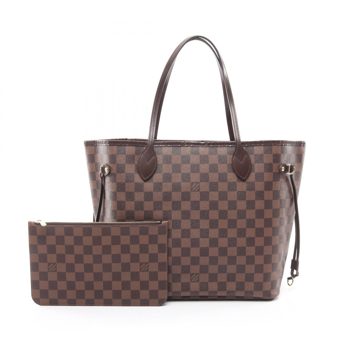 Louis Vuitton Neverfull MM Tote Bag Handbag, Coated Canvas and Leather, Damier Pattern, Women's,: --- Catalog ---Category: SizeSize (HxWxD): 29cm x 32cm x 15cm / 11.41'' x 12.59'' x 5.9''Category: DesignType: Handbag, Pouch, Tote bagColor: Brown, CeriseGender: WomenMaterial: Coated canvas , Leathe