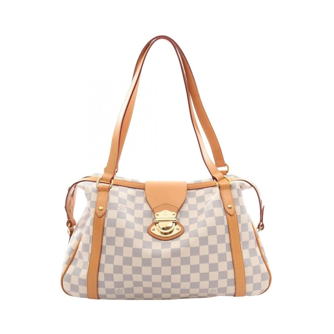 Louis Vuitton Streza PM Shoulder Bag/Handbag, Coated Canvas and Leather, Damier Azur Pattern,: --- Catalog ---Category: SizeSize (HxWxD): 24cm x 38cm x 14cm / 9.44'' x 14.96'' x 5.51''Category: DesignType: Handbag, Shoulder bagColor: WhiteGender: WomenMaterial: Coated canvas , Leather Category: