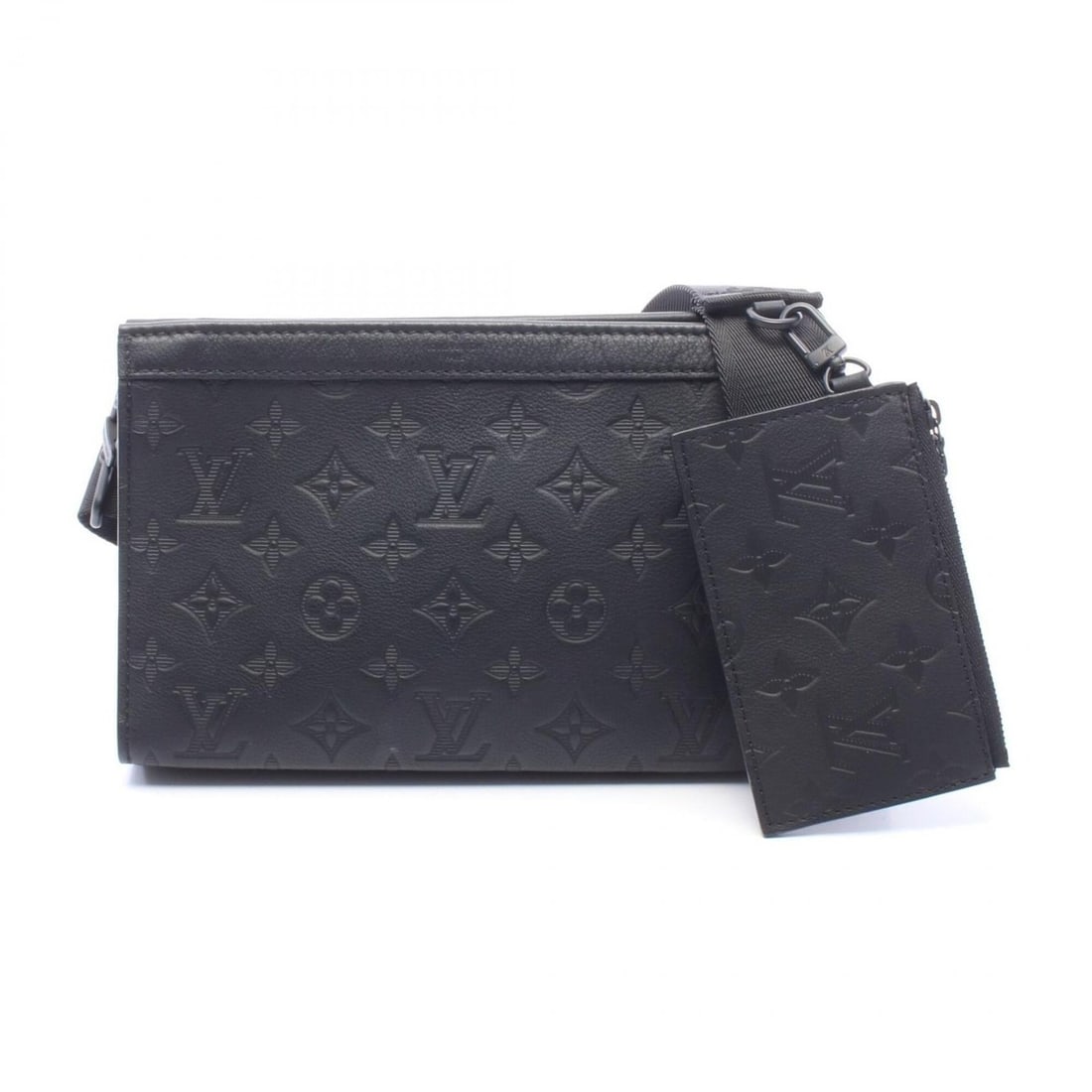Louis Vuitton Gaston Wearable Wallet Shoulder Bag Handbag Leather Monogram Shadow Men's Black M81115: --- Catalog ---Category: SizeSize (HxWxD): 14cm x 22cm x 4.5cm / 5.51'' x 8.66'' x 1.77''Strap Length: 87cm - 133cm / 34.25'' - 52.36''Category: DesignType: Handbag, Shoulder bagColor: BlackGender: Me