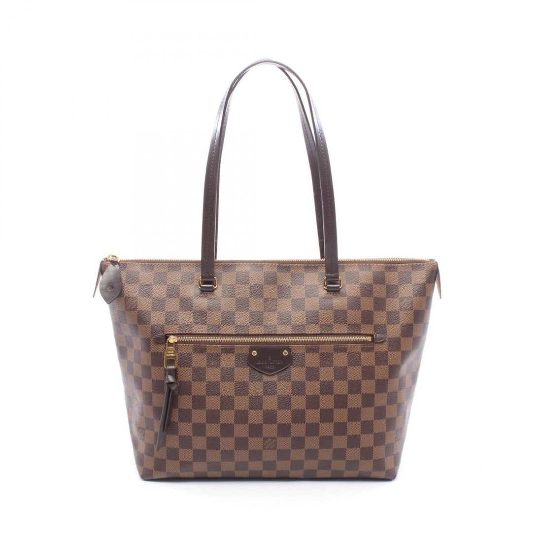Louis Vuitton IENA MM Damier Ebene Tote Bag Handbag, Coated Canvas and Leather, Pattern, Women's,: --- Catalog ---Category: SizeSize (HxWxD): 28cm x 31cm x 16cm / 11.02'' x 12.2'' x 6.29''Strap Length: 59cm / 23.22''Category: DesignType: Handbag, Tote bagColor: Brown, EbeneGender: WomenMaterial: Co
