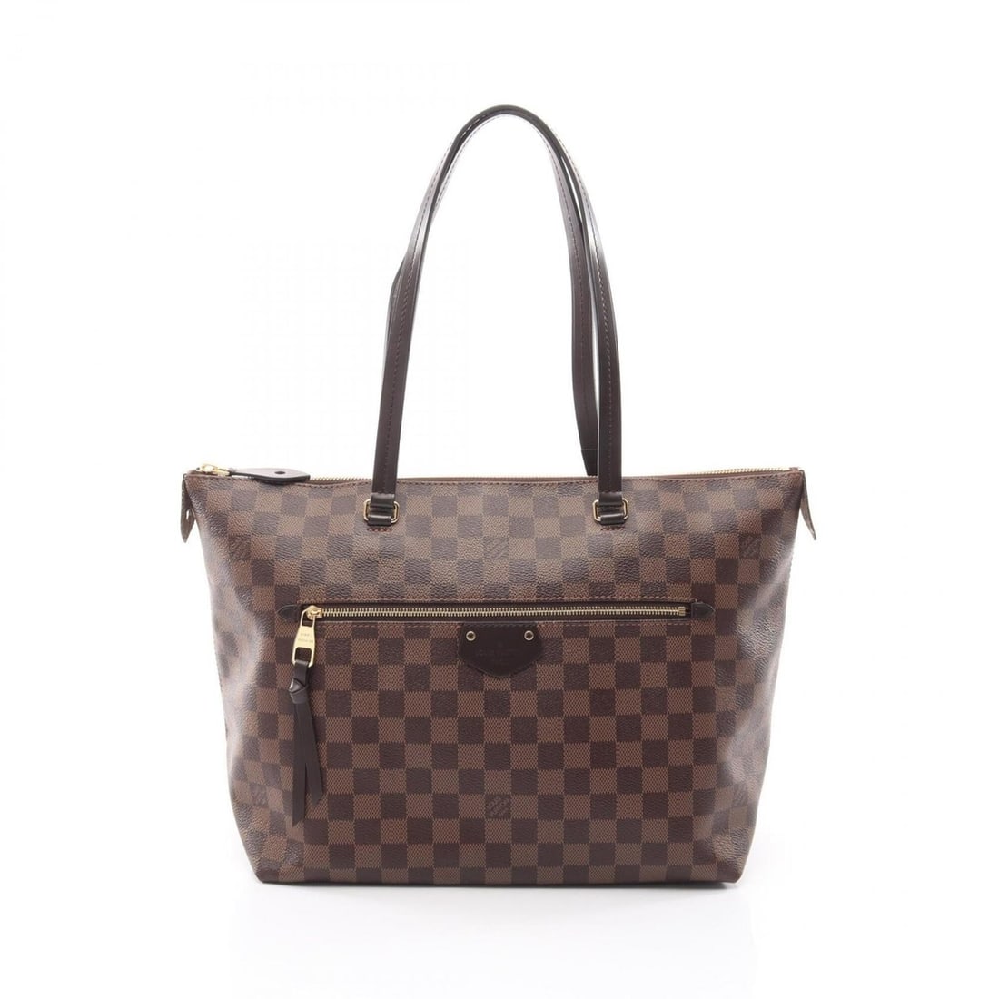 Louis Vuitton Iena MM Tote Bag Handbag, Coated Canvas and Leather, Damier Pattern, Women's, Brown,: --- Catalog ---Category: SizeSize (HxWxD): 28cm x 31cm x 16cm / 11.02'' x 12.2'' x 6.29''Strap Length: 59cm / 23.22''Category: DesignType: Handbag, Tote bagColor: Brown, EbeneGender: WomenMaterial: Co