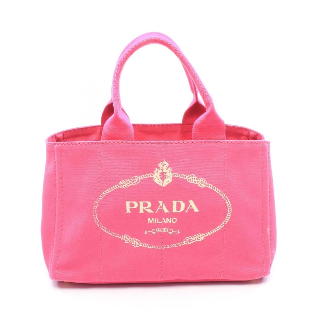 Prada Canapa Tote Bag Handbag, Canvas, Women's, Pink (BN1877): --- Catalog ---Category: SizeSize (HxWxD): 21cm x 33cm x 22cm / 8.26'' x 12.99'' x 8.66''Category: DesignType: Handbag, Tote bagColor: PinkGender: WomenMaterial: Canvas Category: GeneralMPN: BN1877Bra