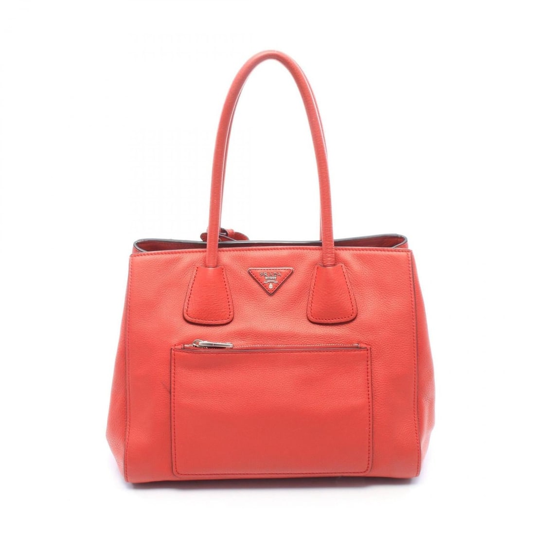 Prada VITELLO PHENIX Tote Bag Handbag Leather Women's Red BN2795 (1 of 12)
