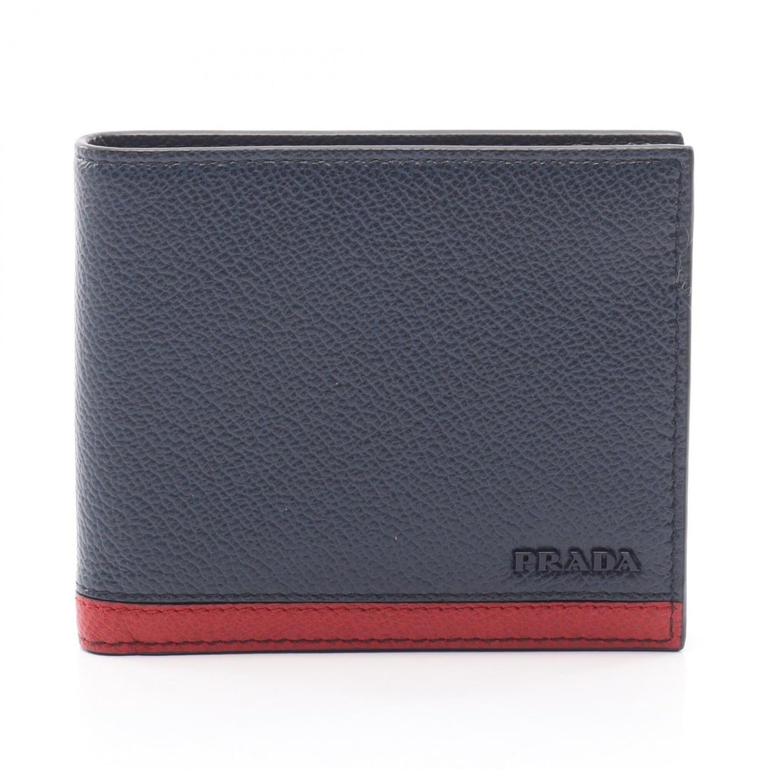 Prada VIT.MICRO GRAIN Bi-fold Wallet, Leather, Men's, Navy/Red, 2M0513: --- Catalog ---Category: SizeSize (HxWxD): 9.5cm x 11cm x 1.5cm / 3.74'' x 4.33'' x 0.59''Category: DesignType: Wallet (bi-fold)Color: Navy, Red colorGender: MenMaterial: Leather Category: GeneralMPN: