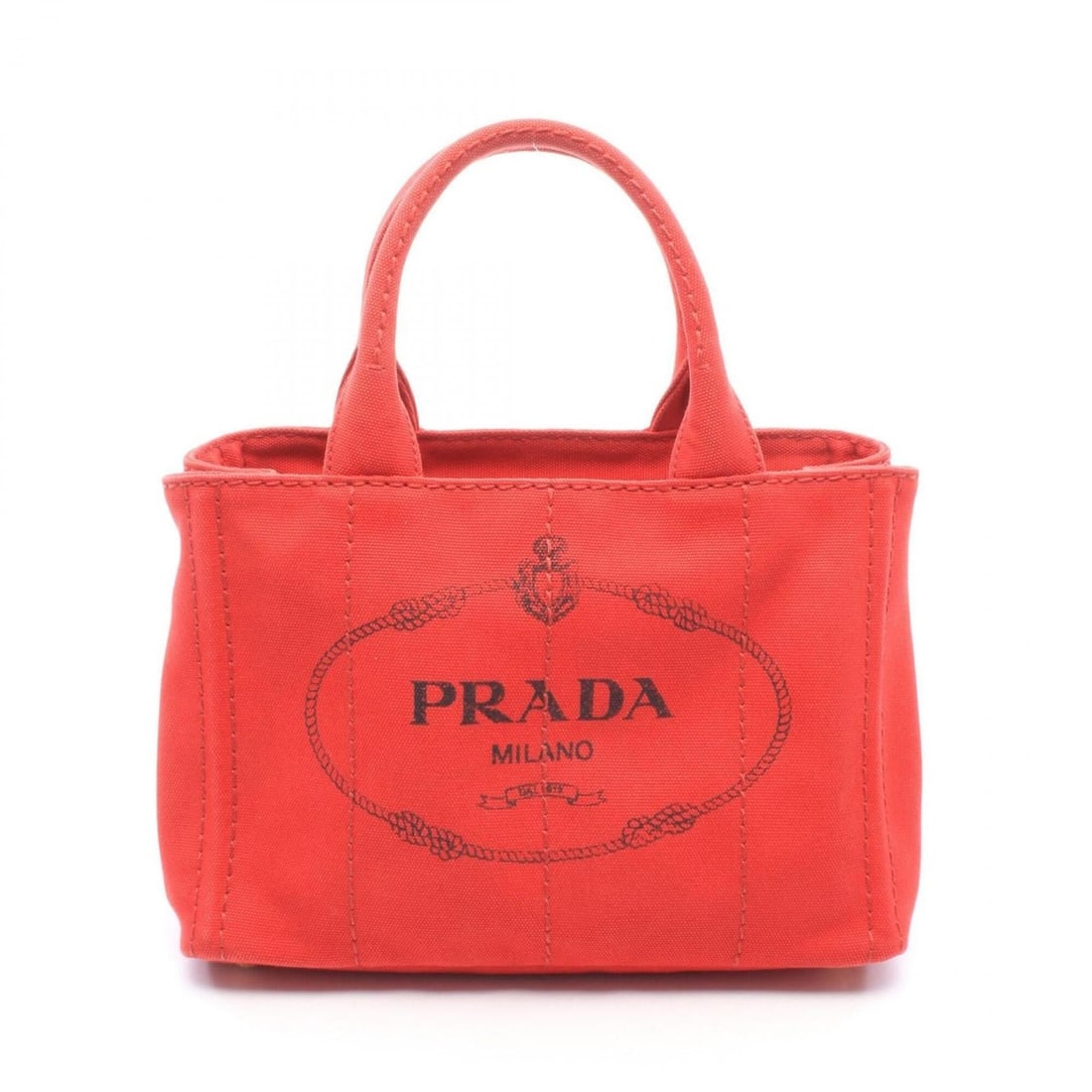 Prada Canapa Tote Bag/Handbag, Canvas, Women's, Red, 1BG439: --- Catalog ---Category: SizeSize (HxWxD): 19cm x 28cm x 14cm / 7.48'' x 11.02'' x 5.51''Category: DesignType: Handbag, Tote bagColor: Red colorGender: WomenMaterial: Canvas Category: GeneralMPN: 1BG4