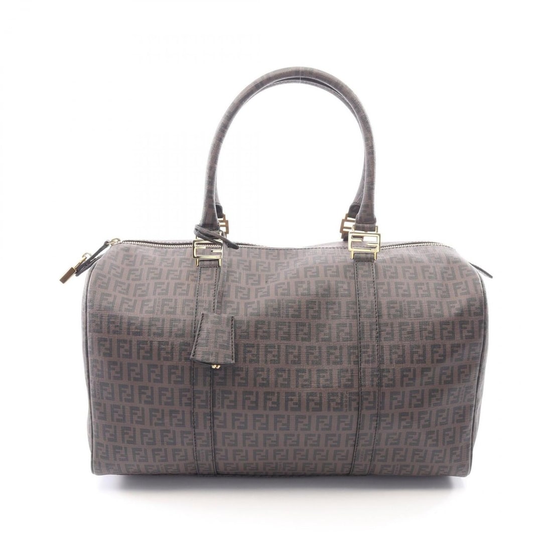 Fendi Zucchino Boston Bag Handbag, Coated Canvas, Men's & Women's, Brown, 8BL099 (1 of 9)