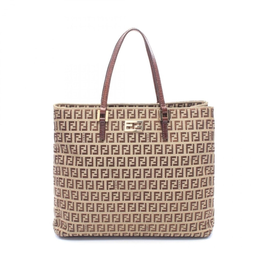 Fendi Zucchino Tote Bag Handbag, Canvas and Leather, Women's, Beige/Brown, 8BH133: --- Catalog ---Category: SizeSize (HxWxD): 27cm x 30cm x 7.5cm / 10.62'' x 11.81'' x 2.95''Category: DesignType: Handbag, Tote bagColor: Beige, BrownGender: WomenMaterial: Canvas , Leather Category: G