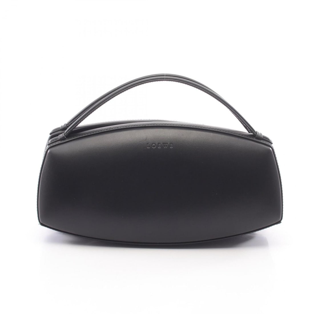 Loewe handbag, leather, women's, black.: --- Catalog ---Category: SizeSize (HxWxD): 9cm x 27cm x 10cm / 3.54'' x 10.62'' x 3.93''Category: DesignType: HandbagColor: BlackGender: WomenMaterial: Leather Category: GeneralBrand: Loewe--- Item Li