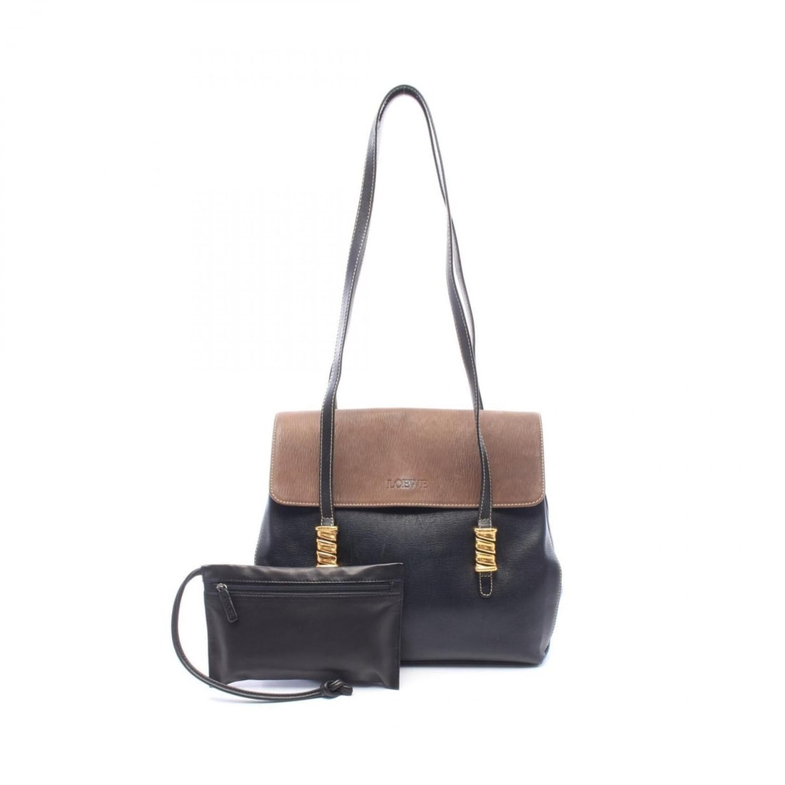 Loewe LOEWE Shoulder Bag Handbag Leather Women's Black/Brown (1 of 20)
