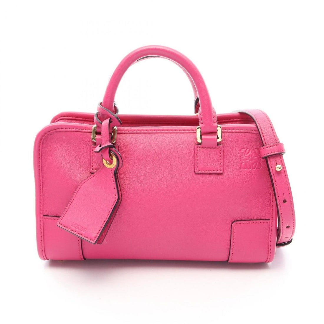 Loewe Amazona 24 2-Way Handbag, Leather, Women's, Pink: --- Catalog ---Category: SizeSize (HxWxD): 14cm x 24cm x 9cm / 5.51'' x 9.44'' x 3.54''Category: DesignType: HandbagColor: PinkGender: WomenMaterial: Leather Category: GeneralBrand: Loewe--- Item List