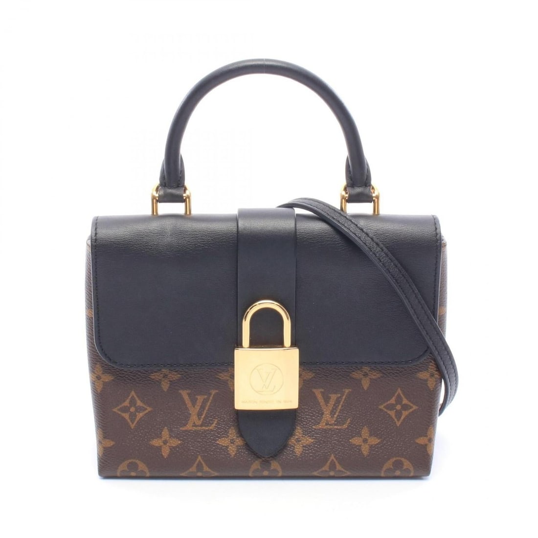 Louis Vuitton Rocky BB Monogram Noir 2-Way Handbag, Coated Canvas and Leather, Pattern, Women's,: --- Catalog ---Category: SizeSize (HxWxD): 17cm x 20cm x 7cm / 6.69'' x 7.87'' x 2.75''Category: DesignType: HandbagColor: Black, Brown, Monogram, NoirGender: WomenMaterial: Monogram , Leather Categor