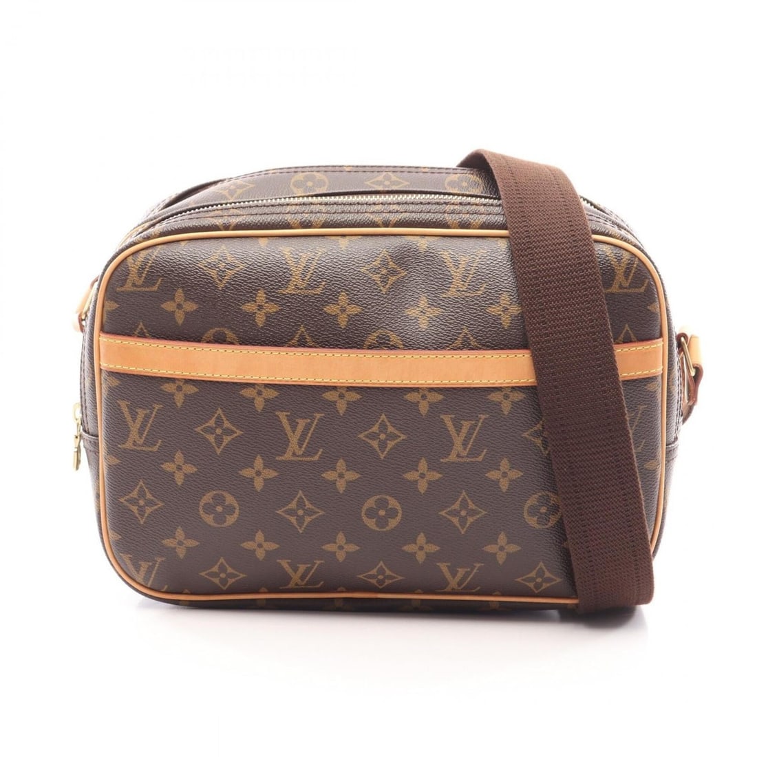 Louis Vuitton Reporter PM Shoulder Bag/Handbag, Coated Canvas and Leather, Monogram Pattern,: --- Catalog ---Category: SizeSize (HxWxD): 20cm x 27cm / 7.87'' x 10.62''Category: DesignType: Shoulder bagColor: Brown, MonogramGender: WomenMaterial: Coated canvas , Leather Category: GeneralMPN: M4