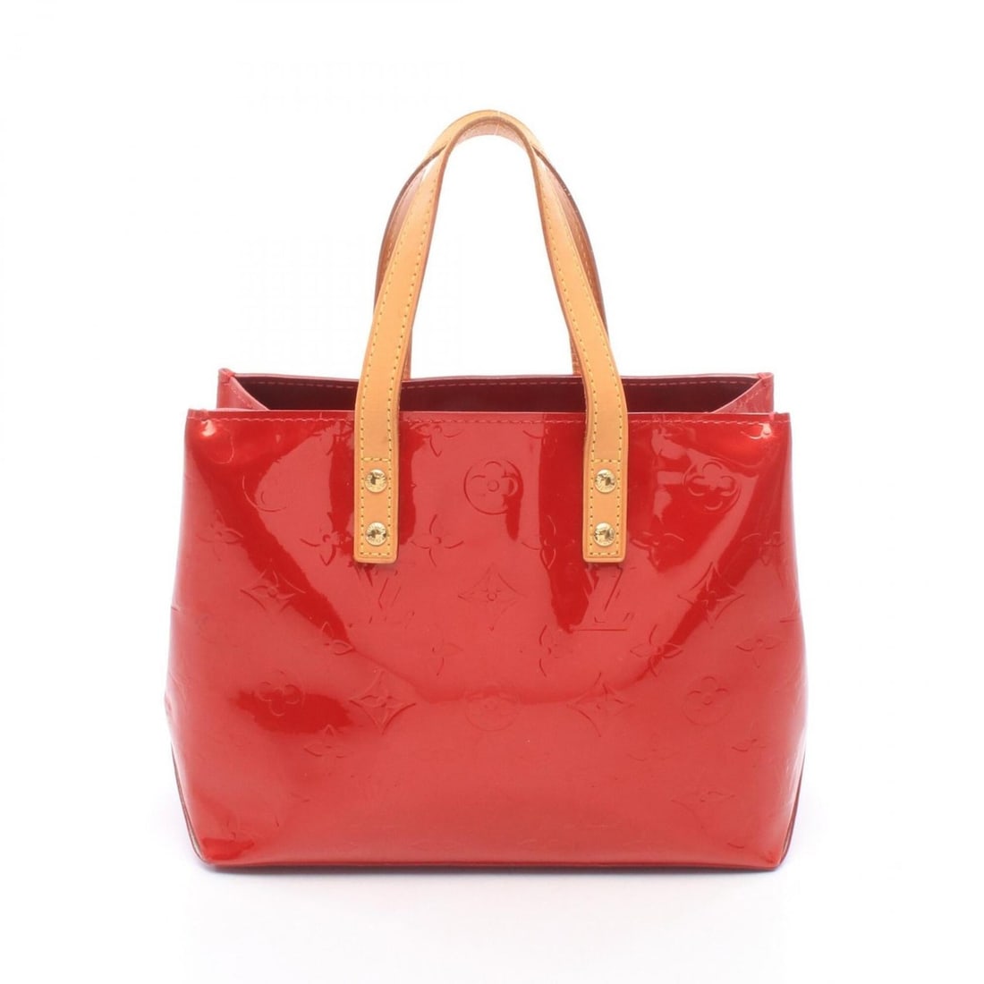 Louis Vuitton LOUIS VUITTON Lead PM Monogram Vernis Pomme d'Amour Handbag Leather Women's Red M91990 (1 of 13)