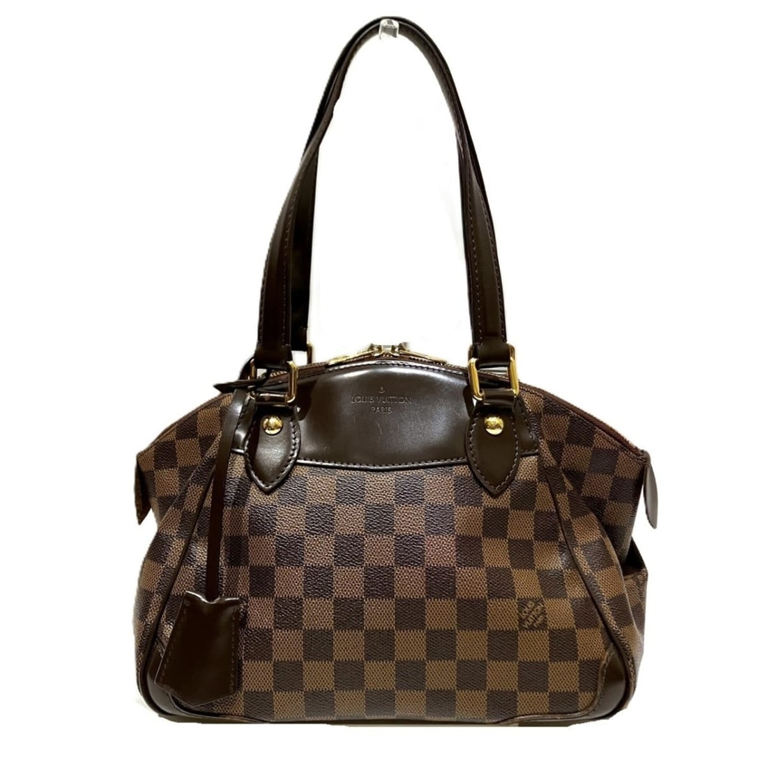 Louis Vuitton Verona PM Handbag, Damier Canvas, N41117: --- Catalog ---Category: SizeSize (HxWxD): 20cm x 32cm x 16cm / 7.87'' x 12.59'' x 6.29''Handle Length: 46cm / 18.11''Category: DesignType: HandbagColor: BrownGender: WomenClosure: ZipperMaterial: Dam