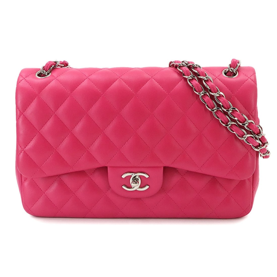 Chanel Matelasse 30 Chain Shoulder Handbag, Lambskin Leather, Pink, A58600, Silver Hardware (1 of 12)
