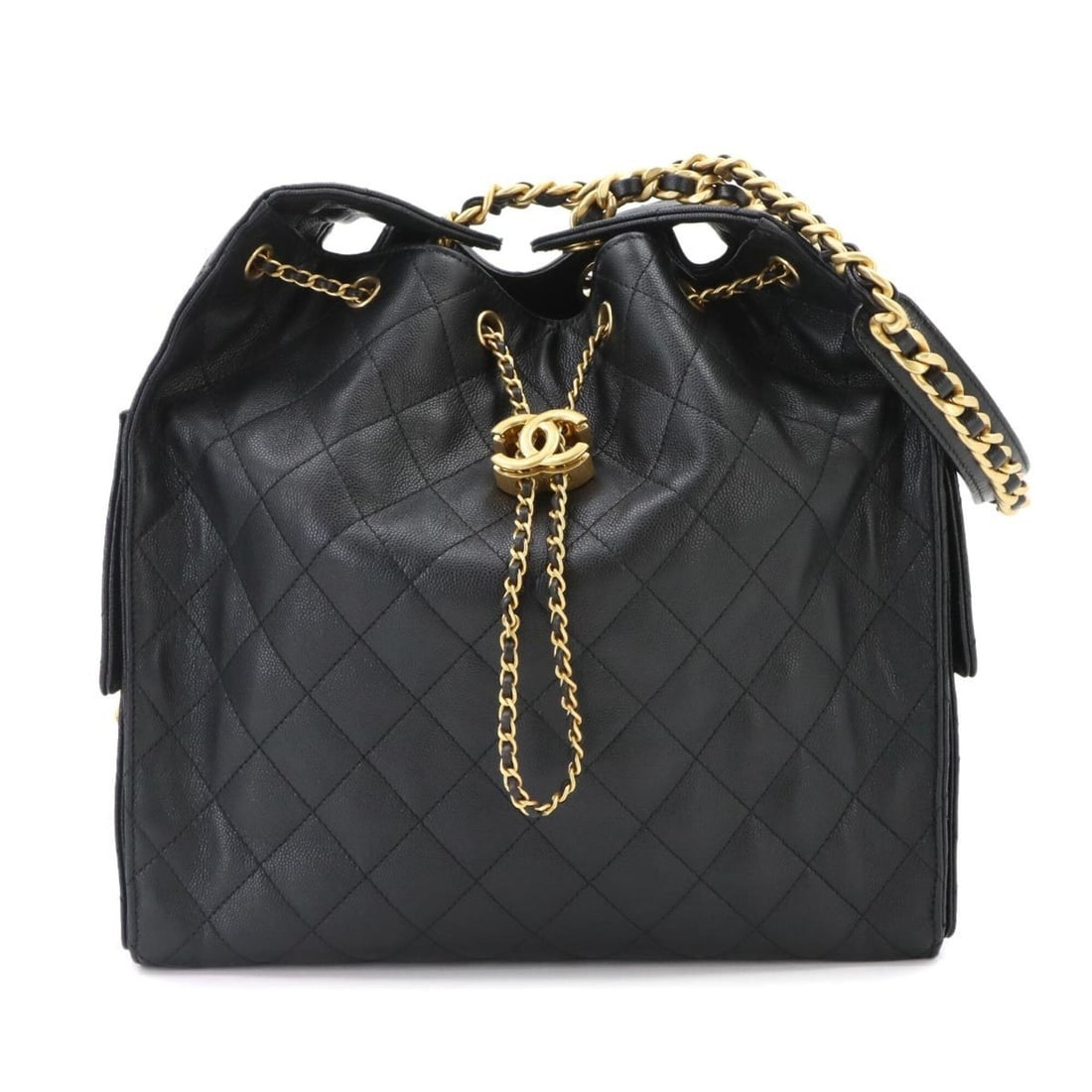 Chanel 25 Medium Chain Shoulder Handbag, Caviar Leather, Black, AS5311, Gold Hardware (1 of 11)