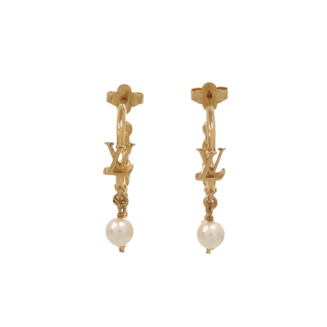 Louis Vuitton Blooming Earrings Pearl M02819 Metal Faux Gold LV 0553 LOUIS VUITTON: --- Catalog ---Category: DesignType: Hoop earringsColor: GoldGender: WomenMaterial: Artificial pearl, MetalCategory: GeneralMPN: M02819Brand: Louis Vuitton--- Item List ---Section: ConditionRanking: R