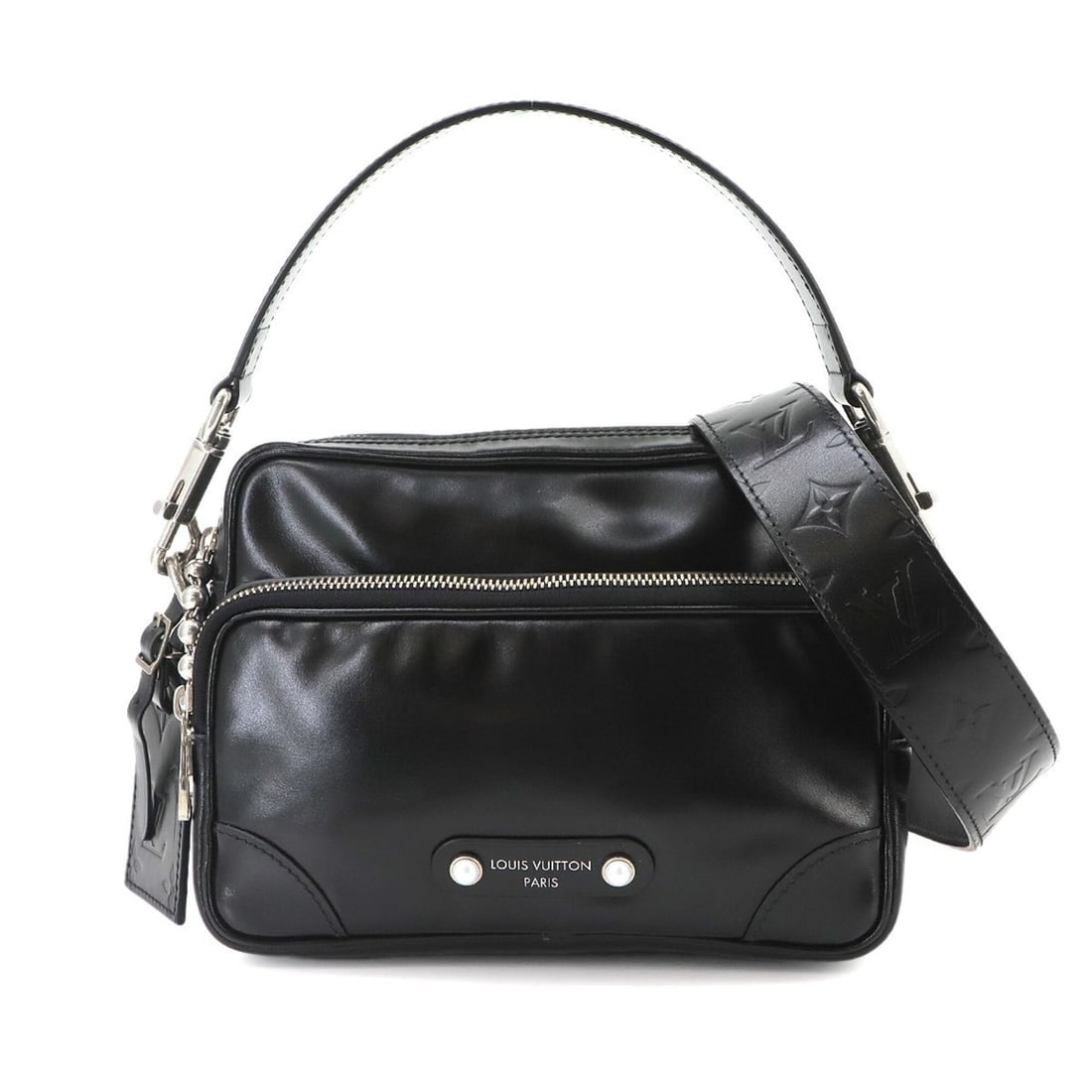 Louis Vuitton LV Night Nile 2-way Hand/Shoulder Handbag Leather Black M13987 (1 of 9)