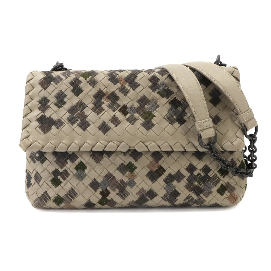 Bottega Veneta Intrecciato Shoulder Handbag, Leather, Beige/Gray: --- Catalog ---Category: SizeSize (HxWxD): 15cm x 25cm x 9cm / 5.9'' x 9.84'' x 3.54''Category: DesignType: Shoulder bagColor: Beige, GrayGender: WomenMaterial: Leather Category: GeneralBrand: Bottega