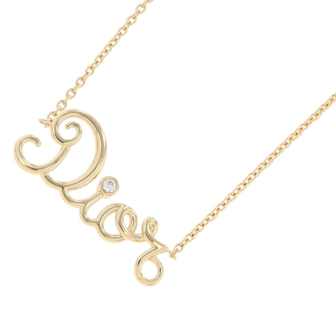 Christian Dior Amour Necklace, 1 Diamond (0.03ct), 18K Yellow Gold, JOUI95051 Pendant.: --- Catalog ---Category: SizeWeight: 4.8g / 0.16oz.Pendant Size: 11.7mm x 26.5mm / 0.46'' x 1.04''Neck Circumference: 40 cm - 44 cm / 15.74'' - 17.32''Category: DesignStone: DiamondGender: WomenMateri