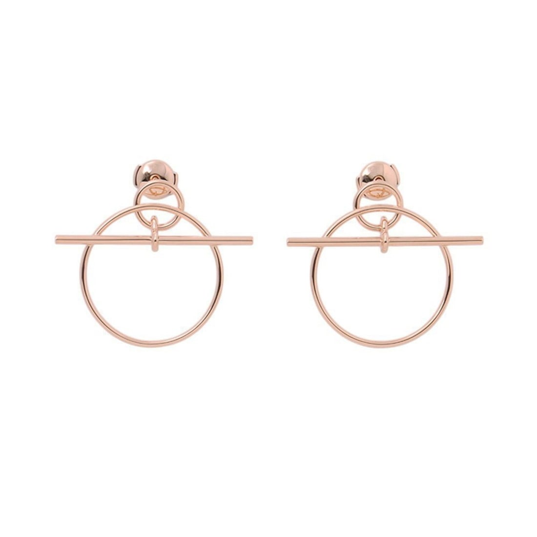 Hermes Earrings, Loop Echappé PM, 18KPG Pink Gold, HERMES Earrings: --- Catalog ---Category: SizeWeight: 7.9g / 0.27oz.Size (HxWxD): 31.20mm x 36.20mm / 1.23'' x 1.43''Category: DesignType: Drop earringsGender: WomenMaterial: Pink gold (18K)Category: GeneralBrand: Her