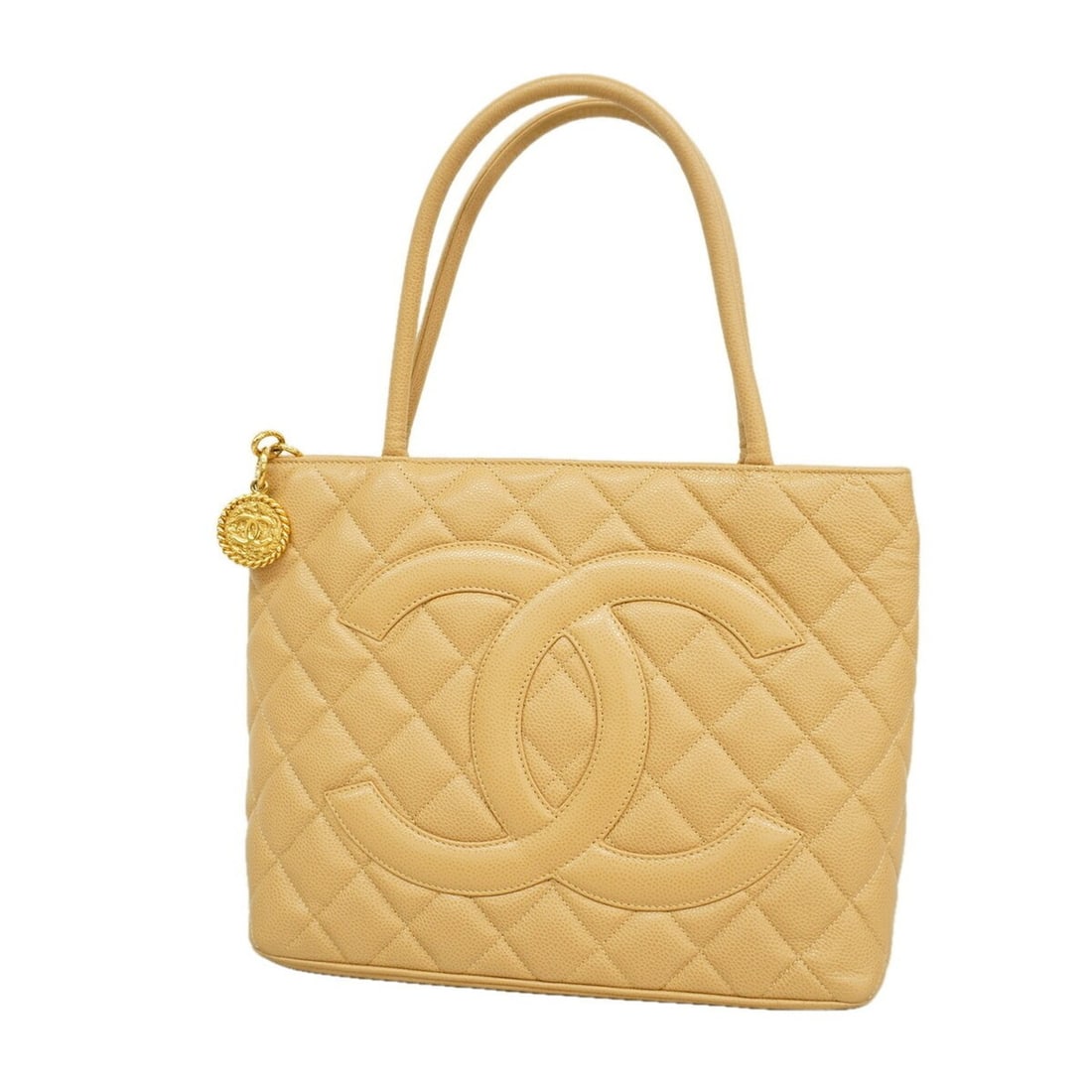 Chanel Tote Bag, Reissue Tote, Caviar Leather, Beige, Women's: --- Catalog ---Category: SizeSize (HxWxD): 24cm x 30cm x 14.5cm / 9.44'' x 11.81'' x 5.7''Category: DesignType: Tote bagColor: BeigeGender: WomenMaterial: Grained Calfskin Hardware Color: GoldCategory