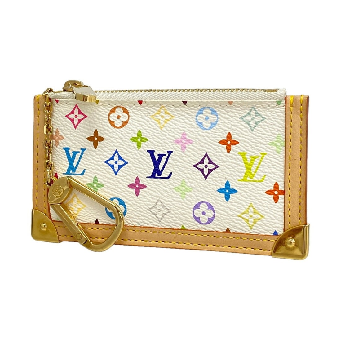 Louis Vuitton Monogram Multicolor Pochette Clé M92655 Women's Wallet/Coin Case: --- Catalog ---Category: SizeSize (HxWxD): 6.5cm x 12.5cm x 5.00mm / 2.55'' x 4.92'' x 0.19''Category: DesignType: Coin purse/coin caseColor: BlancGender: WomenCategory: GeneralMPN: M92655Brand: Louis