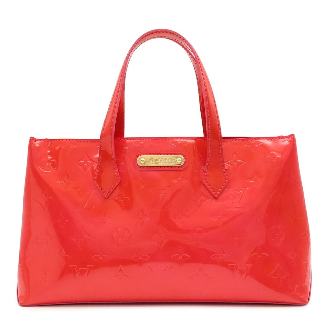LOUIS VUITTON Louis Vuitton Monogram Vernis Wilshire PM Handbag Tote Bag Enamel Calf Rose Pop M93643: --- Catalog ---Category: SizeSize (HxWxD): 18cm x 30cm x 11cm / 7.08'' x 11.81'' x 4.33''Category: DesignType: Handbag, Tote bagColor: Rose popGender: WomenMaterial: Monogram Vernis Outer Pocket: Zipp
