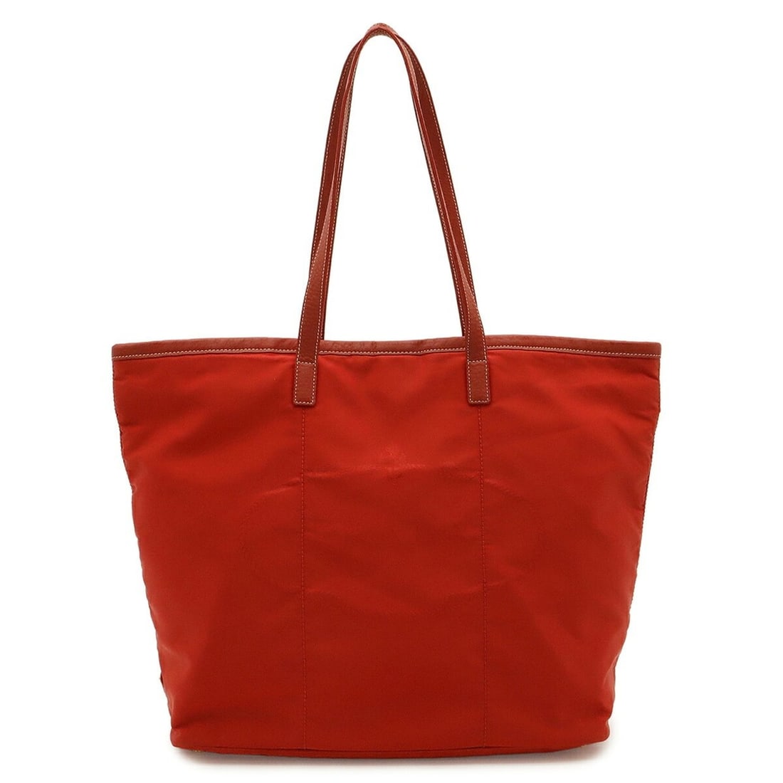 PRADA tote bag/shoulder bag, nylon and leather, red.: --- Catalog ---Category: SizeSize (HxWxD): 34cm x 47cm x 14.5cm / 13.38'' x 18.5'' x 5.7''Category: DesignType: Shoulder bag, Tote bagColor: Red colorGender: WomenMaterial: Nylon , Leather Category: G