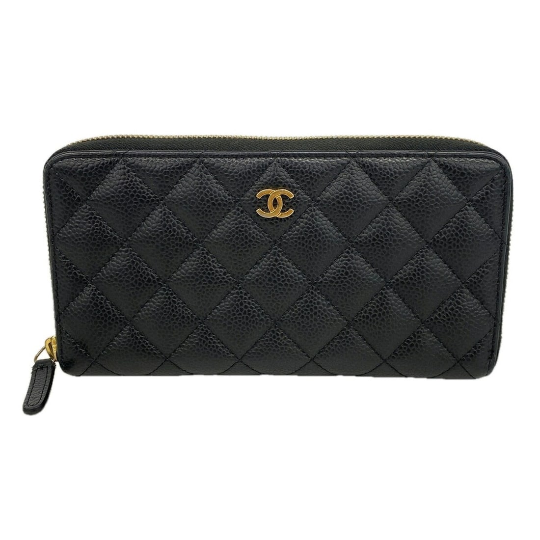 Chanel Matelassé Long Wallet, Caviar Leather, Black, Women's: --- Catalog ---Category: SizeSize (HxWxD): 10.5cm x 19cm x 2cm / 4.13'' x 7.48'' x 0.78''Category: DesignType: Long wallet (bi-fold)Color: BlackGender: WomenMaterial: Grained Calfskin Category: Genera