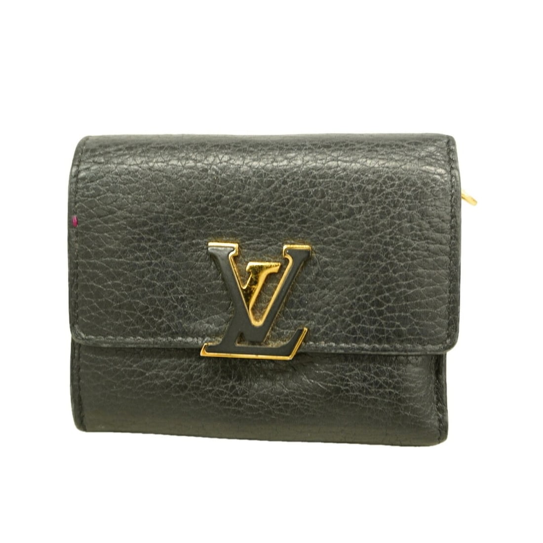 Louis Vuitton Tri-fold Wallet, Taurillon Leather, Portefeuille Capucines XS, M68587, Noir (Women's): --- Catalog ---Category: SizeSize (HxWxD): 8.5cm x 10cm x 2cm / 3.34'' x 3.93'' x 0.78''Category: DesignType: Wallet (tri-fold)Color: NoirGender: WomenCategory: GeneralMPN: M68587Brand: Louis Vuitton-