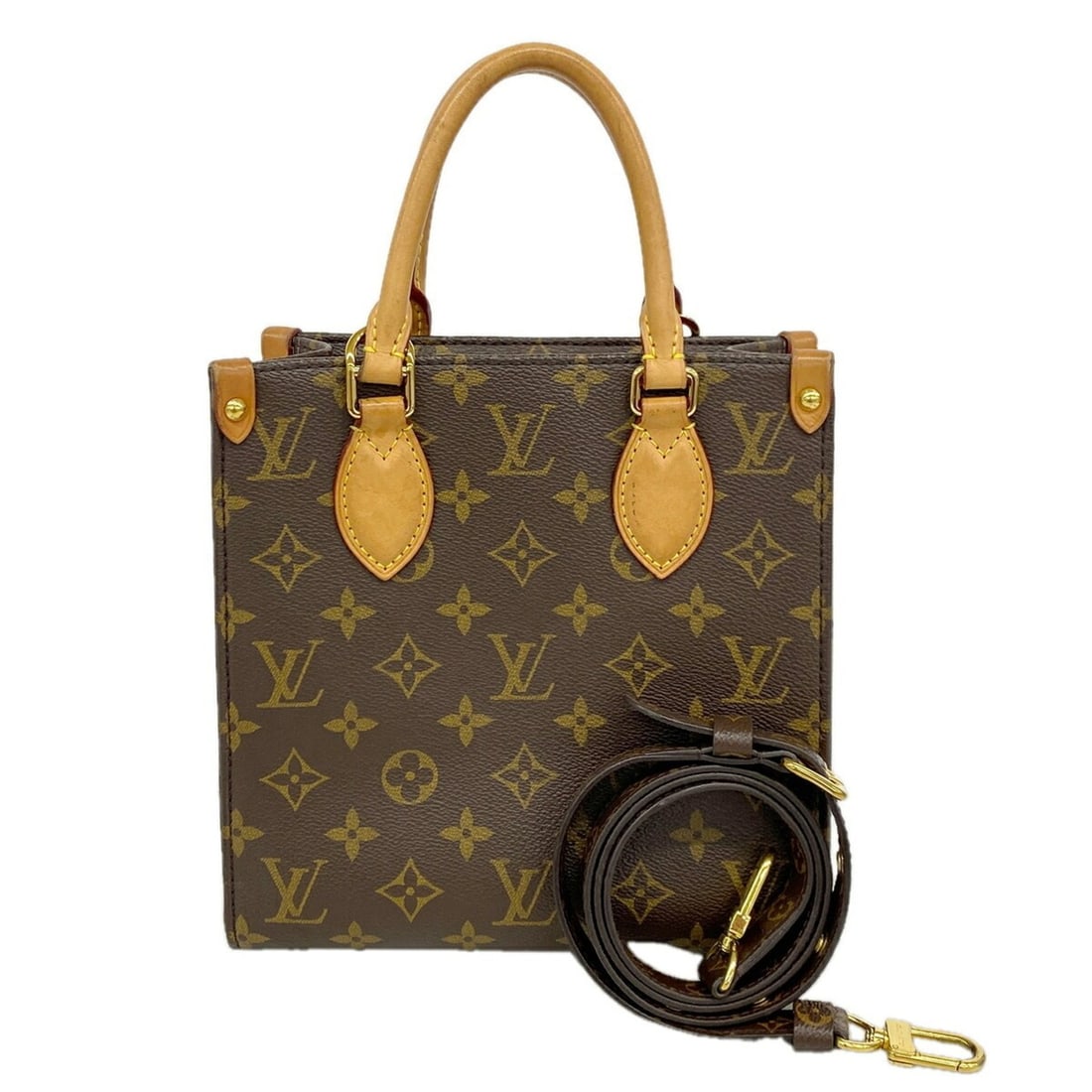 Louis Vuitton Monogram Sac Plat BB Handbag M46265 Brown 2-way bag for women: --- Catalog ---Category: SizeSize (HxWxD): 22cm x 21cm x 9cm / 8.66'' x 8.26'' x 3.54''Category: DesignType: HandbagColor: BrownGender: WomenCategory: GeneralMPN: M46265Brand: Louis Vuitton--- Item Li