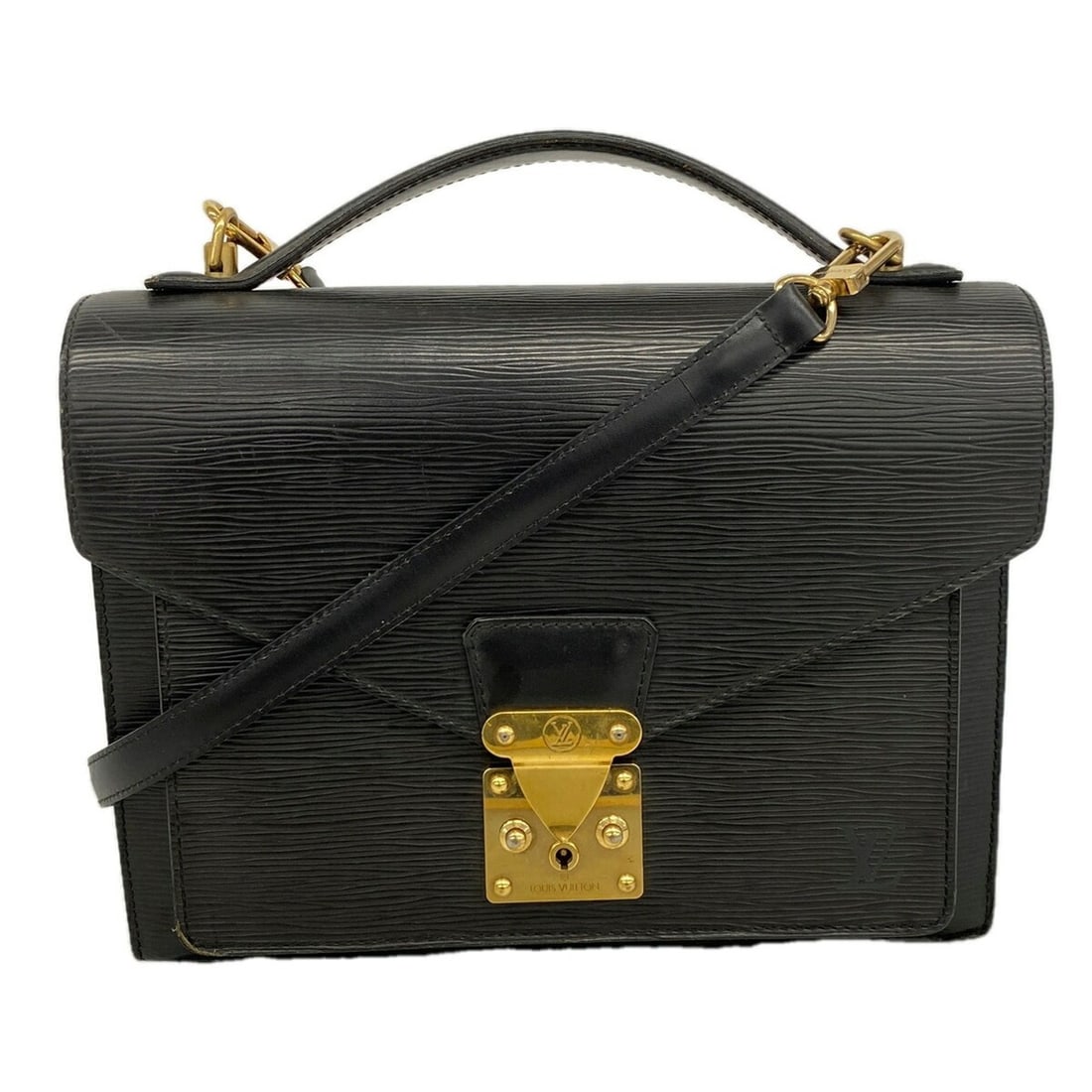 Louis Vuitton Epi Monceau 28 Handbag M52122 Noir 2-way bag for women: --- Catalog ---Category: SizeSize (HxWxD): 22cm x 27.5cm x 5.5cm / 8.66'' x 10.82'' x 2.16''Category: DesignType: HandbagColor: NoirGender: WomenCategory: GeneralMPN: M52122Brand: Louis Vuitton--- Ite