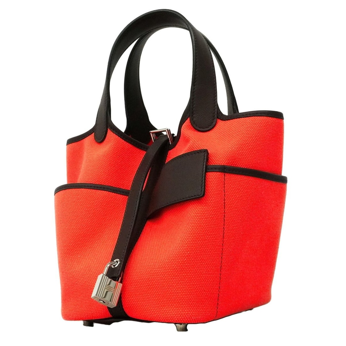 Hermes Picotin Lock Cargo PM Handbag, Swift Toile Goelan, Rose Texas, Rouge Sellier, U Stamp,: --- Catalog ---Category: SizeSize (HxWxD): 19cm x 18cm x 13cm / 7.48'' x 7.08'' x 5.11''Category: DesignType: HandbagColor: PinkGender: WomenMaterial: Swift leather Hardware Color: SilverCategory: Gen