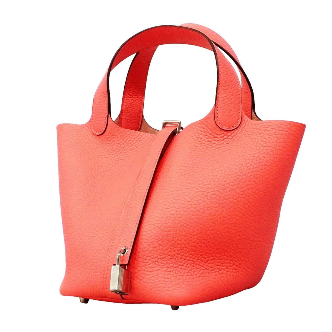 Hermes Picotin Lock PM handbag, Taurillon Clemence leather, Rose Azalee, K stamp, ladies'.: --- Catalog ---Category: SizeSize (HxWxD): 19cm x 17.5cm x 12.5cm / 7.48'' x 6.88'' x 4.92''Category: DesignType: HandbagColor: Rose azaleeGender: WomenMaterial: Taurillon clemence leather Hardware Co