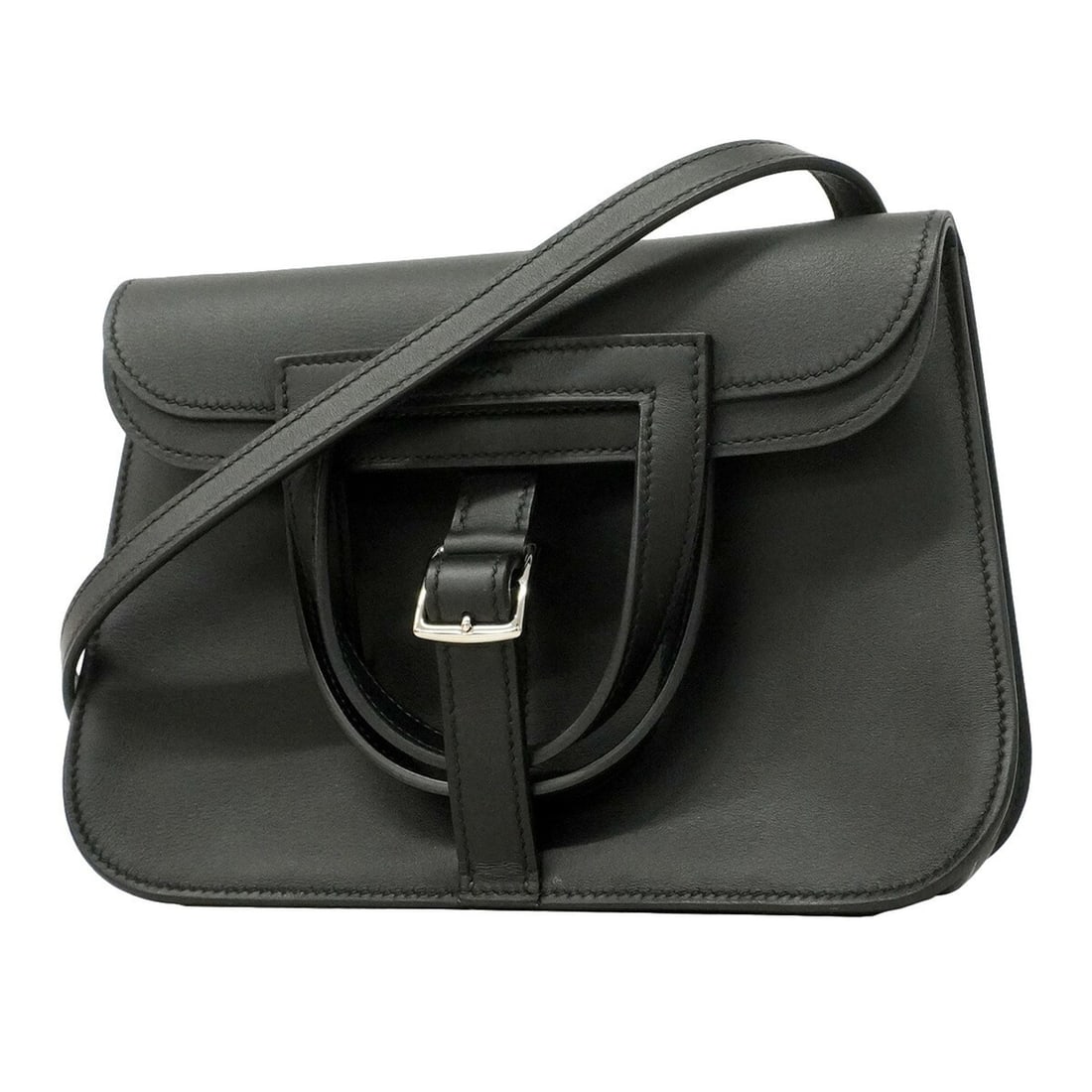 Hermes Arzan Mini Swift Handbag, Black, W Stamp, 2-way Bag for Women: --- Catalog ---Category: SizeSize (HxWxD): 15cm x 21cm x 6cm / 5.9'' x 8.26'' x 2.36''Category: DesignType: HandbagColor: BlackGender: WomenMaterial: Swift leather Hardware Color: SilverCategory: Gene