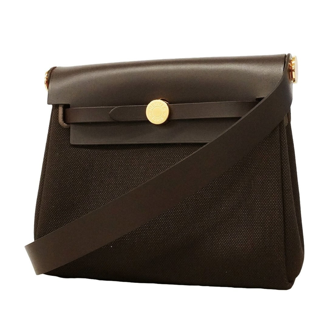 Hermes Shoulder Bag, Herbag Zip Mini, Toile Military, Beblanc, G Stamp, Women's (1 of 10)