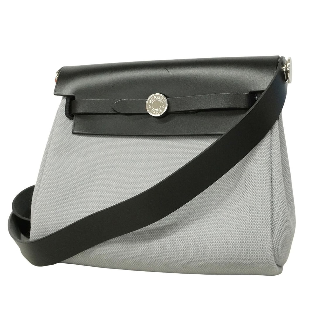 Hermes Shoulder Bag, Herbag Zip Mini, Toile Military, Gris Pantin, K stamp, Women's: --- Catalog ---Category: SizeSize (HxWxD): 17cm x 19cm x 6cm / 6.69'' x 7.48'' x 2.36''Category: DesignType: Shoulder bagColor: GrayGender: WomenHardware Color: SilverCategory: GeneralBrand: Hermes---